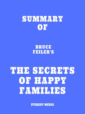 cover image of Summary of Bruce Feiler's the Secrets of Happy Families
